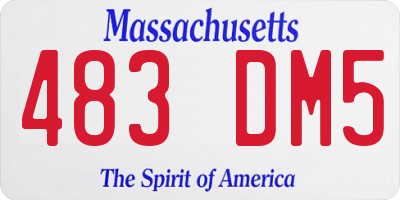 MA license plate 483DM5