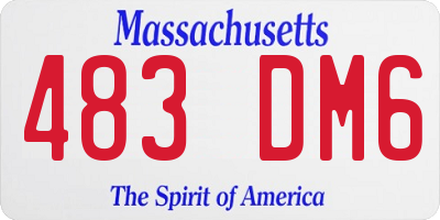MA license plate 483DM6