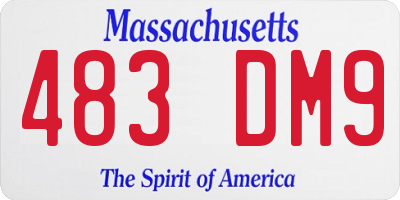 MA license plate 483DM9