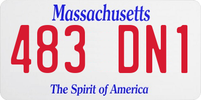 MA license plate 483DN1