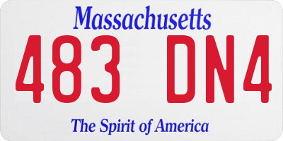 MA license plate 483DN4