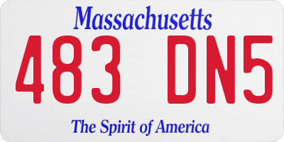 MA license plate 483DN5