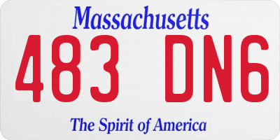 MA license plate 483DN6