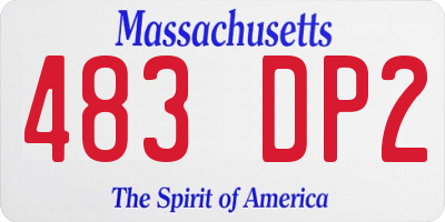 MA license plate 483DP2
