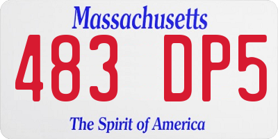 MA license plate 483DP5
