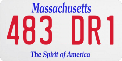 MA license plate 483DR1