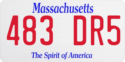 MA license plate 483DR5