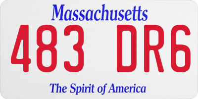 MA license plate 483DR6
