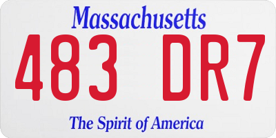 MA license plate 483DR7