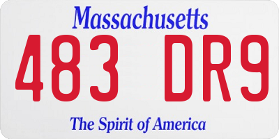 MA license plate 483DR9