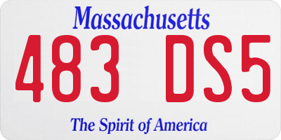 MA license plate 483DS5