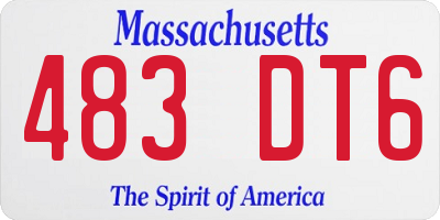 MA license plate 483DT6
