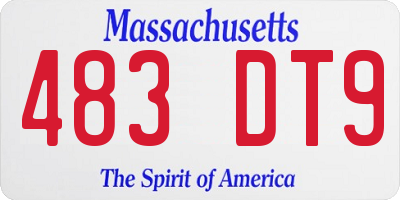 MA license plate 483DT9