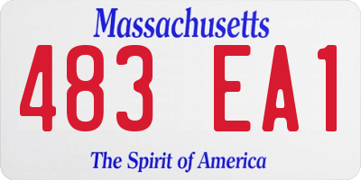 MA license plate 483EA1