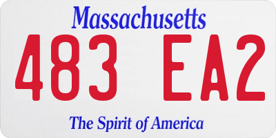 MA license plate 483EA2