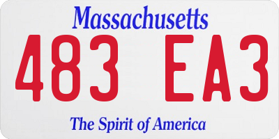 MA license plate 483EA3
