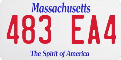 MA license plate 483EA4