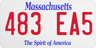 MA license plate 483EA5