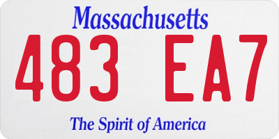 MA license plate 483EA7