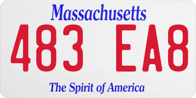 MA license plate 483EA8