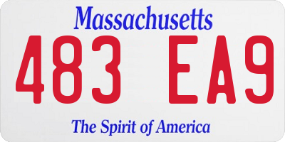 MA license plate 483EA9