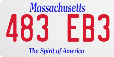 MA license plate 483EB3