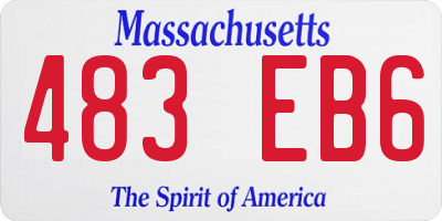 MA license plate 483EB6