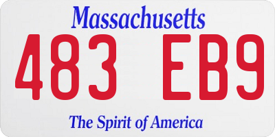 MA license plate 483EB9