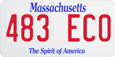 MA license plate 483EC0