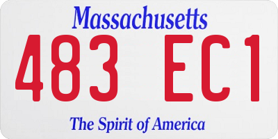 MA license plate 483EC1