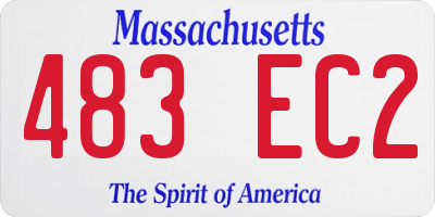 MA license plate 483EC2