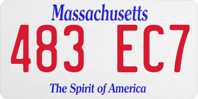 MA license plate 483EC7