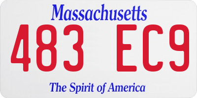 MA license plate 483EC9
