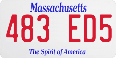 MA license plate 483ED5