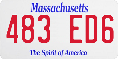 MA license plate 483ED6
