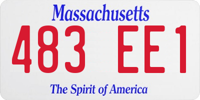 MA license plate 483EE1