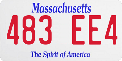 MA license plate 483EE4