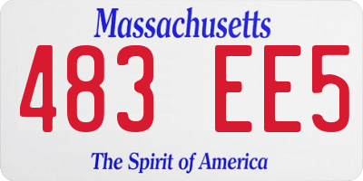 MA license plate 483EE5