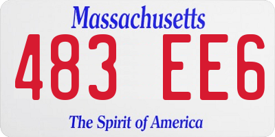 MA license plate 483EE6