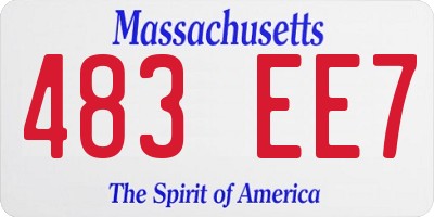 MA license plate 483EE7