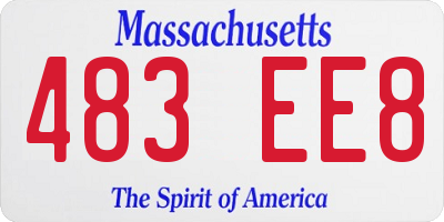 MA license plate 483EE8