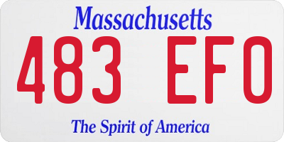 MA license plate 483EF0