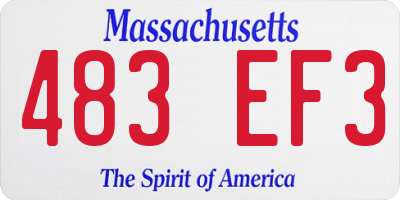 MA license plate 483EF3