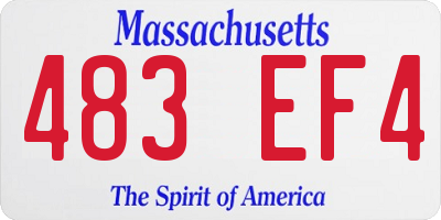 MA license plate 483EF4