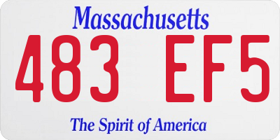 MA license plate 483EF5