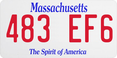 MA license plate 483EF6