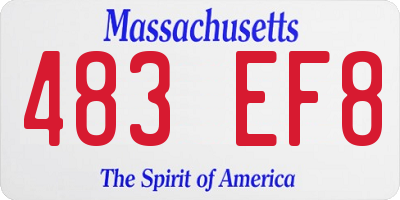 MA license plate 483EF8