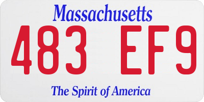 MA license plate 483EF9