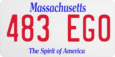 MA license plate 483EG0