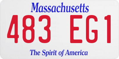 MA license plate 483EG1